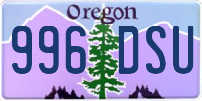 OR license plate 996DSU