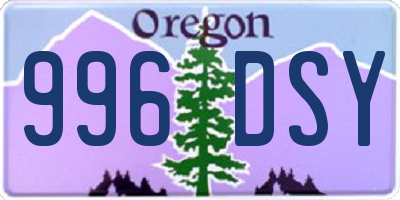 OR license plate 996DSY