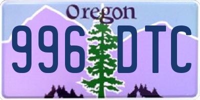 OR license plate 996DTC