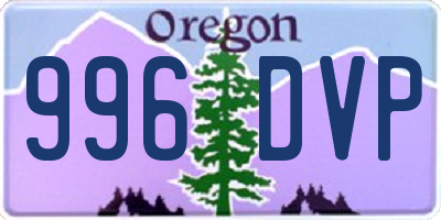 OR license plate 996DVP