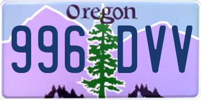 OR license plate 996DVV
