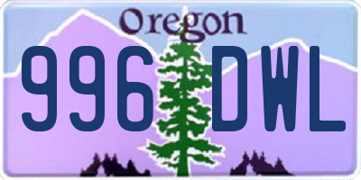 OR license plate 996DWL