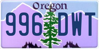 OR license plate 996DWT