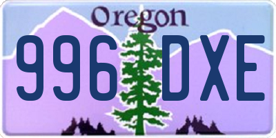 OR license plate 996DXE