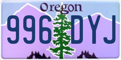 OR license plate 996DYJ
