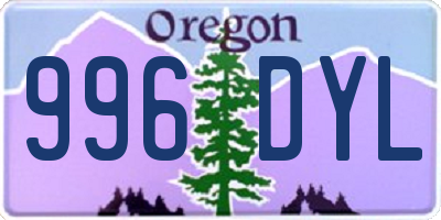 OR license plate 996DYL