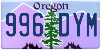 OR license plate 996DYM