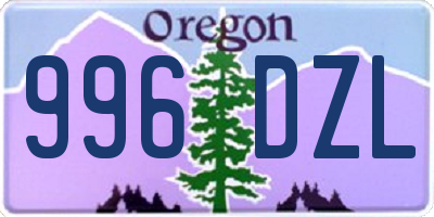OR license plate 996DZL