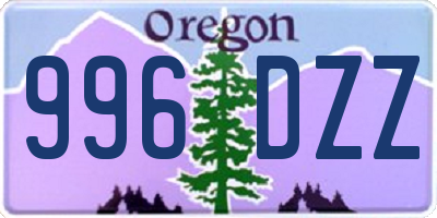 OR license plate 996DZZ