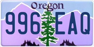 OR license plate 996EAQ