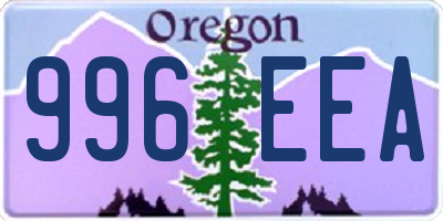 OR license plate 996EEA