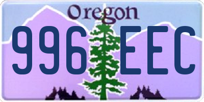 OR license plate 996EEC