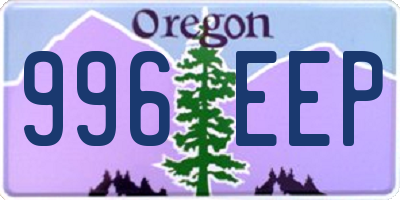 OR license plate 996EEP