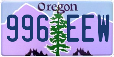 OR license plate 996EEW