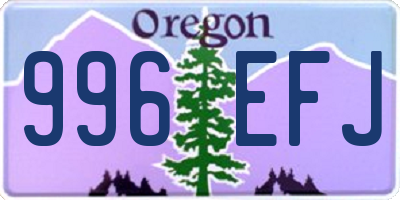OR license plate 996EFJ