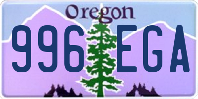 OR license plate 996EGA