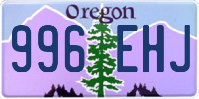 OR license plate 996EHJ