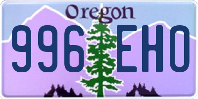 OR license plate 996EHO