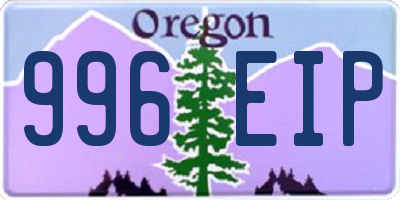 OR license plate 996EIP