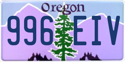 OR license plate 996EIV