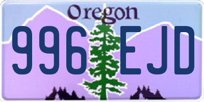 OR license plate 996EJD