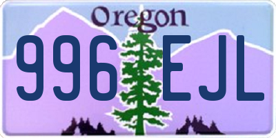 OR license plate 996EJL