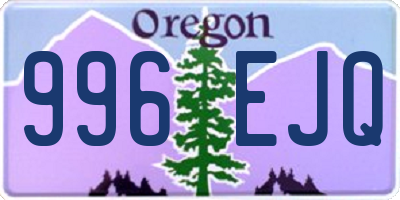 OR license plate 996EJQ