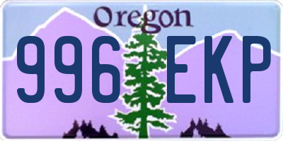 OR license plate 996EKP