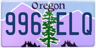OR license plate 996ELQ