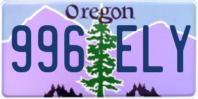 OR license plate 996ELY