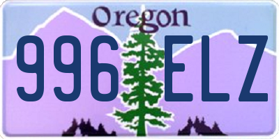 OR license plate 996ELZ