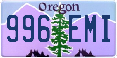 OR license plate 996EMI