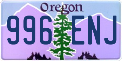 OR license plate 996ENJ