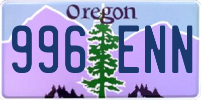 OR license plate 996ENN