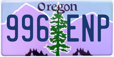 OR license plate 996ENP