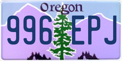 OR license plate 996EPJ