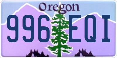 OR license plate 996EQI