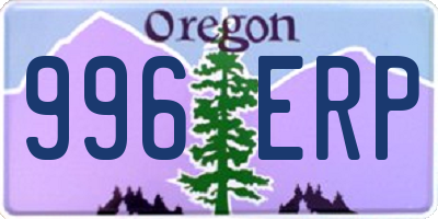 OR license plate 996ERP