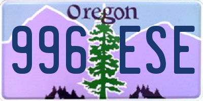 OR license plate 996ESE