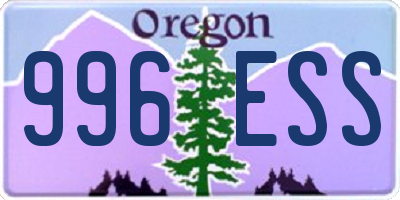 OR license plate 996ESS