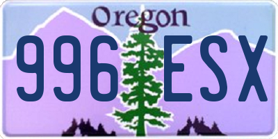 OR license plate 996ESX