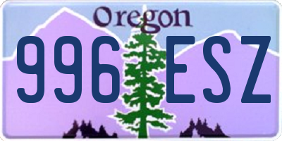 OR license plate 996ESZ