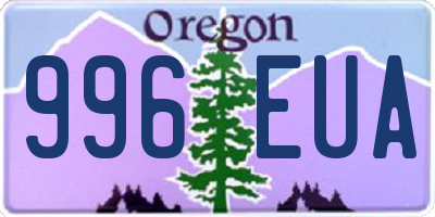 OR license plate 996EUA