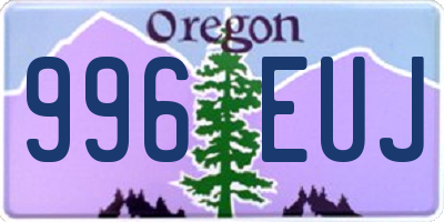 OR license plate 996EUJ