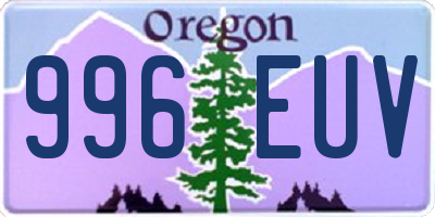 OR license plate 996EUV