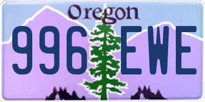 OR license plate 996EWE