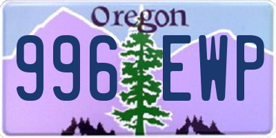 OR license plate 996EWP