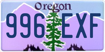 OR license plate 996EXF