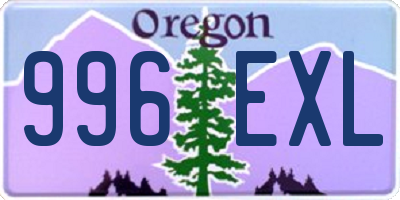 OR license plate 996EXL