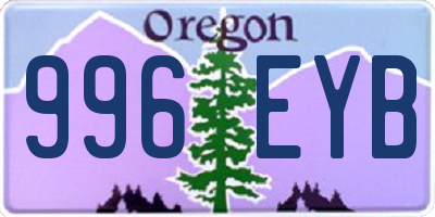 OR license plate 996EYB